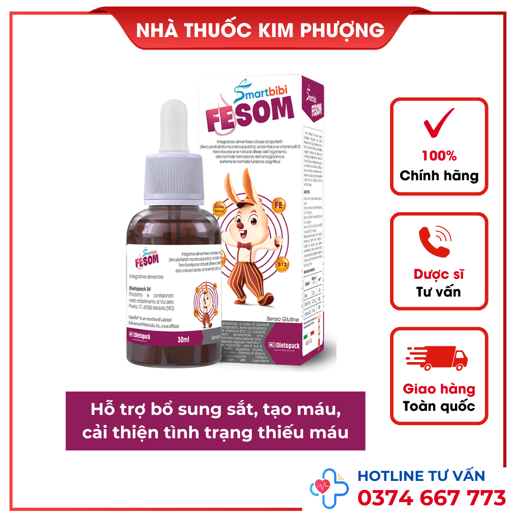 Sắt Fesom Smartbibi Ý Lọ 30ml