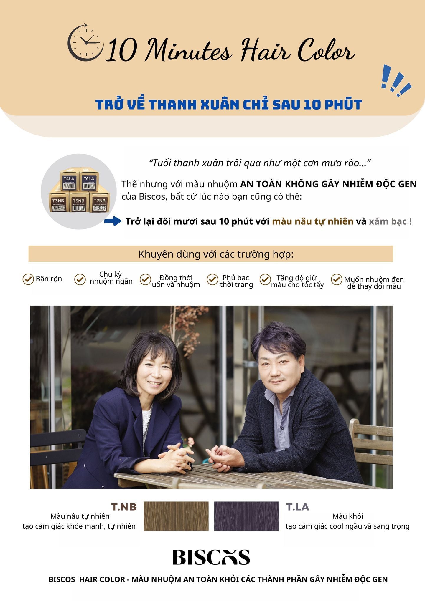  Màu nhuộm Biscos 10 minutes 