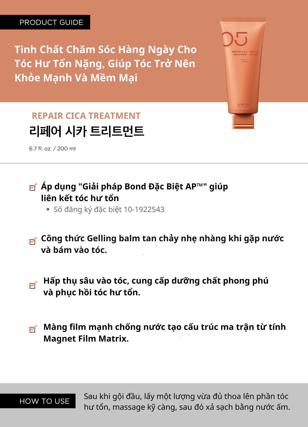  Dầu xả phục hồi Repair Cica Treatment 250ml 