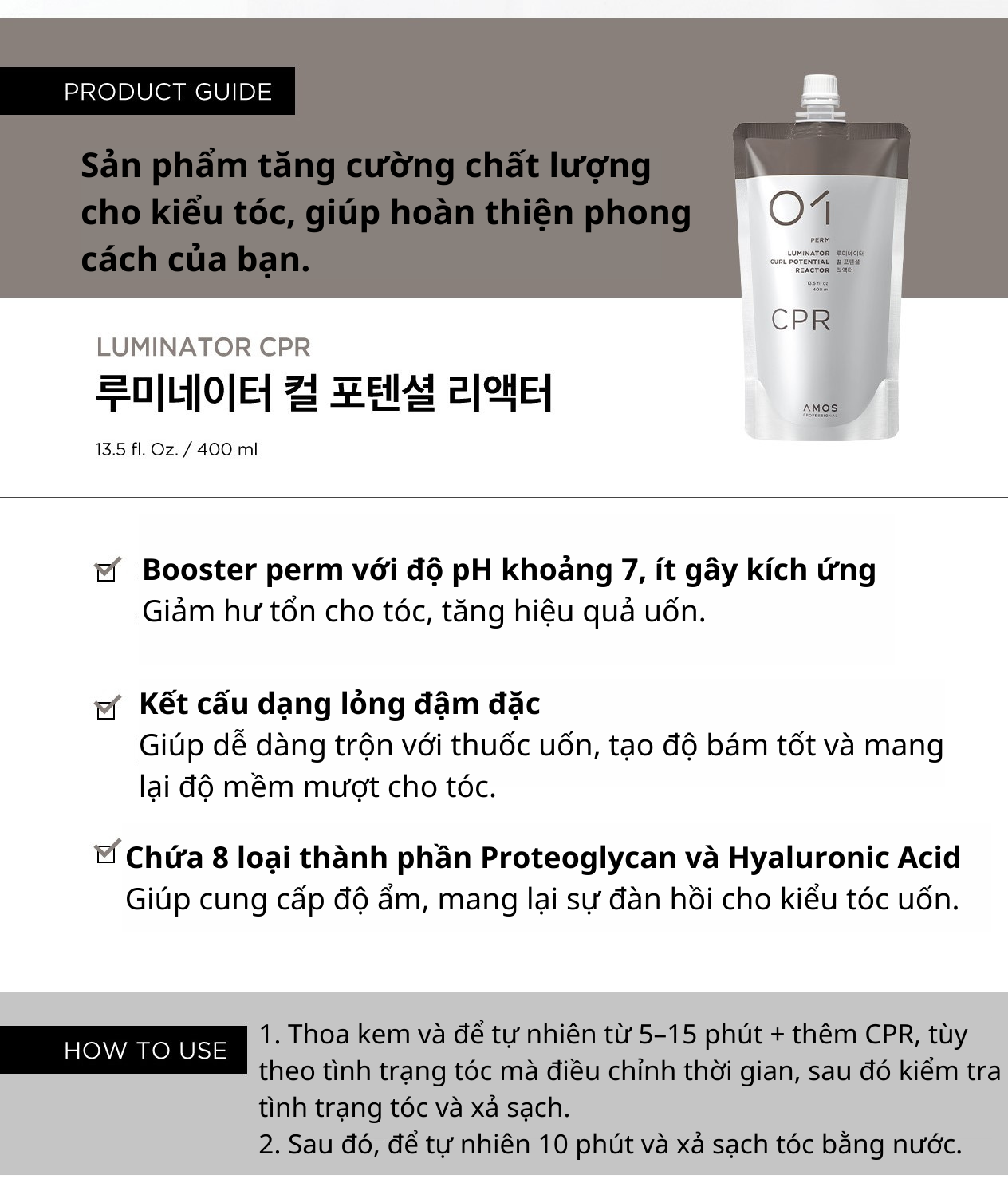  THUỐC UỐN CAO CẤP KÍCH SÓNG LUMINATOR Curl Potential Reactor - CPR 400ML 