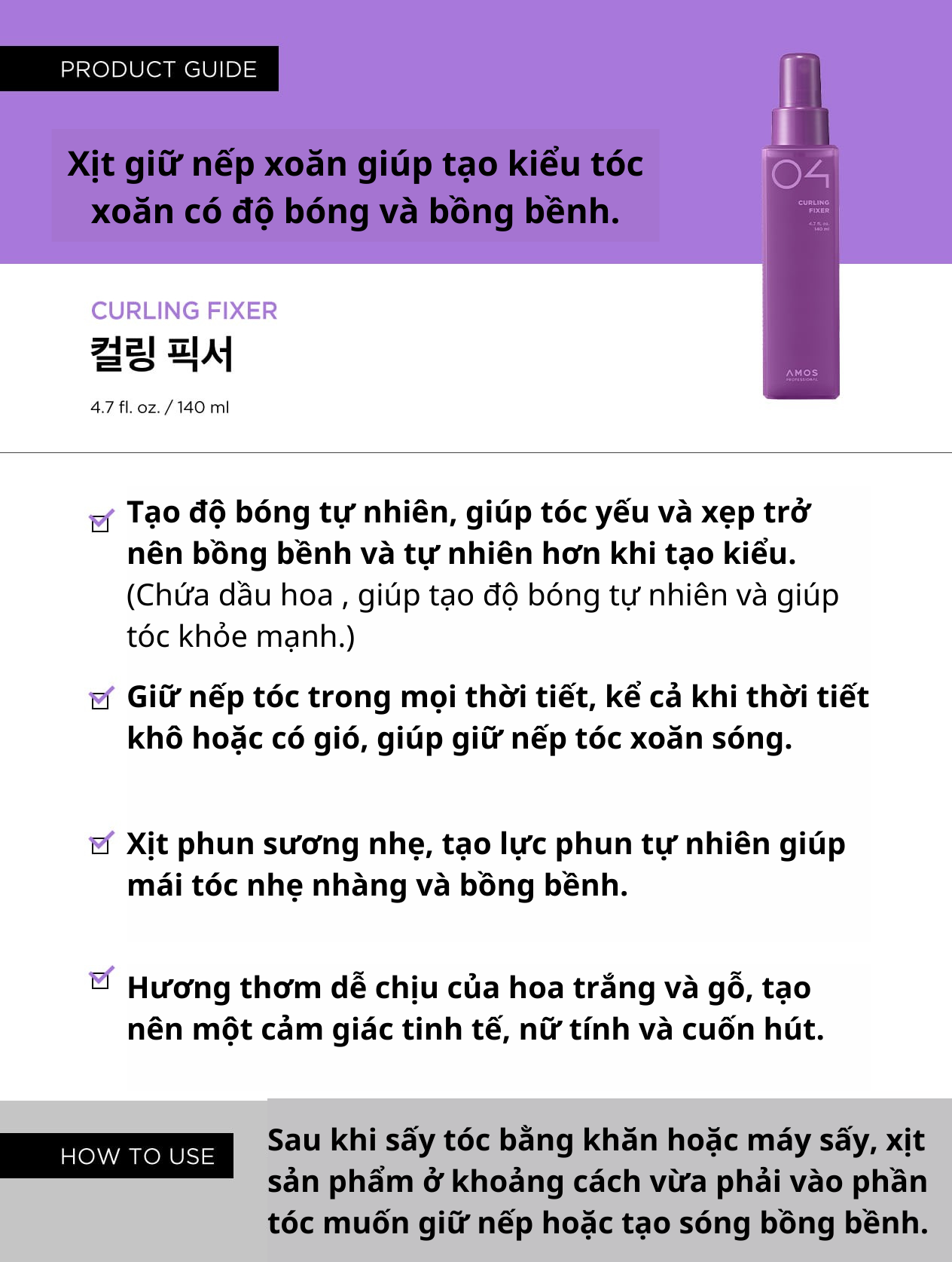  Xịt vào nếp tóc xoăn CURLING FIXER 140ML 