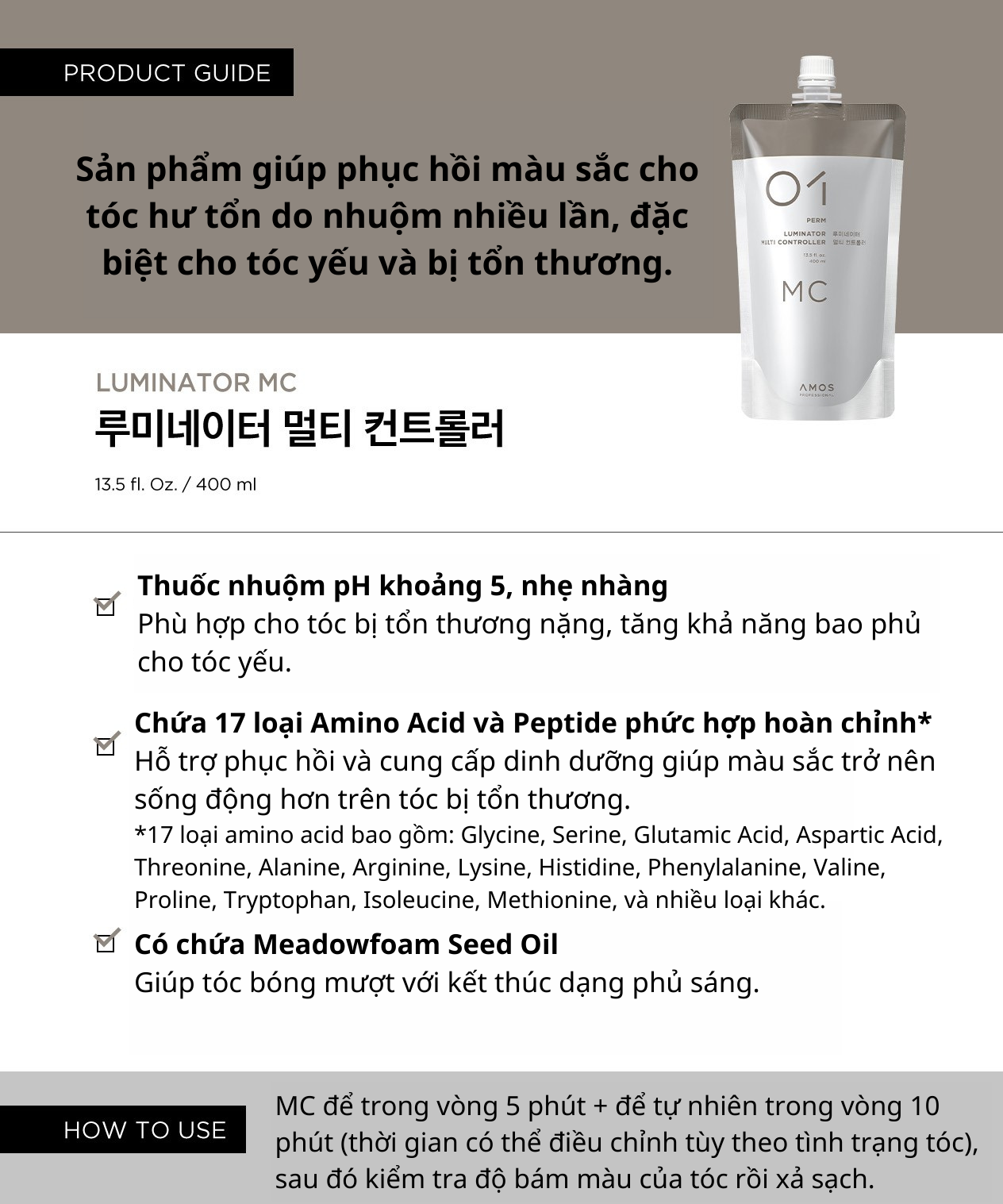  THUỐC UỐN CAO CẤP TÓC SIÊU YẾU LUMINATOR MULTI CONTROLLER - MC 400ML 