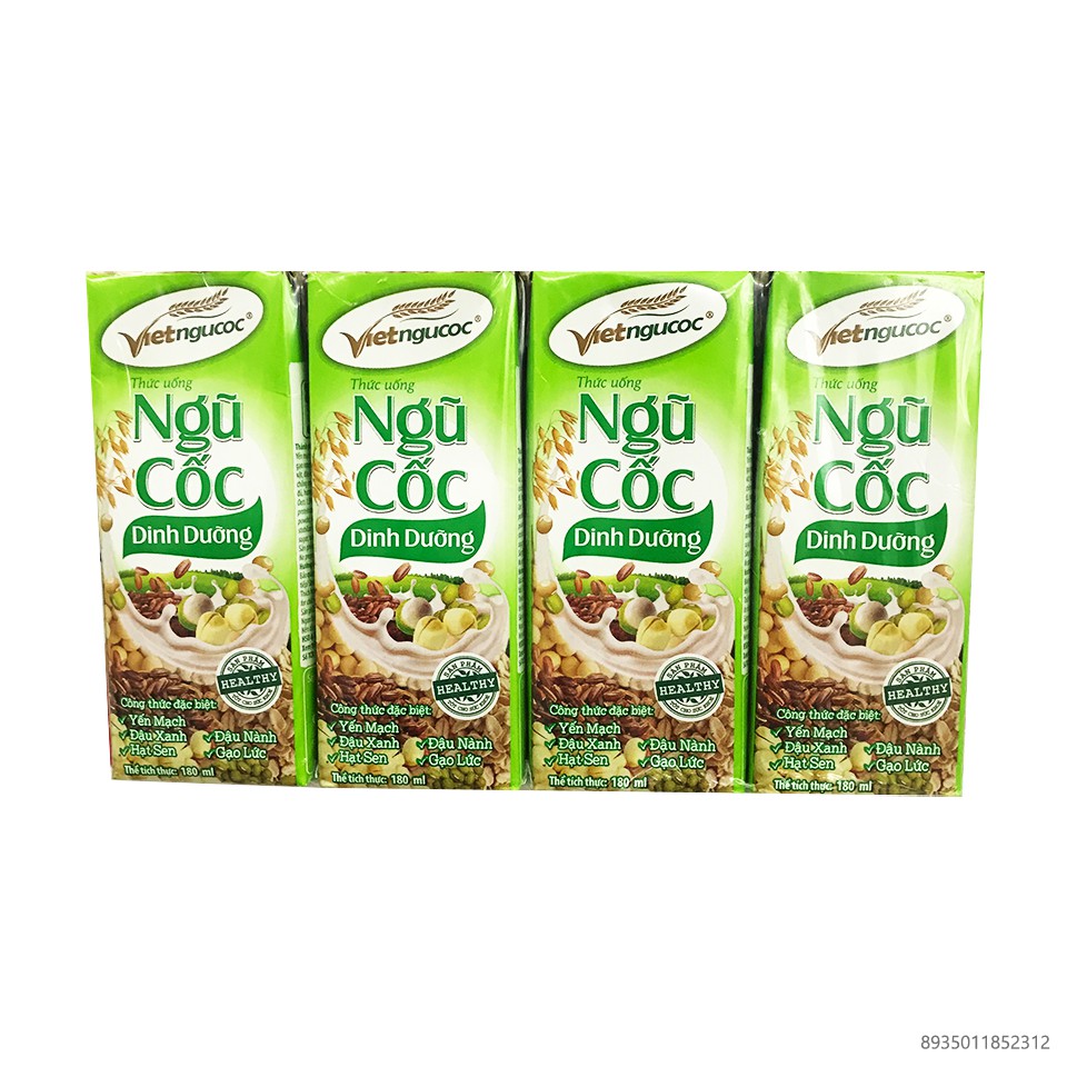  Ngũ cốc dinh dưỡng uống liền 180ml ( Lốc 4 hộp ) 