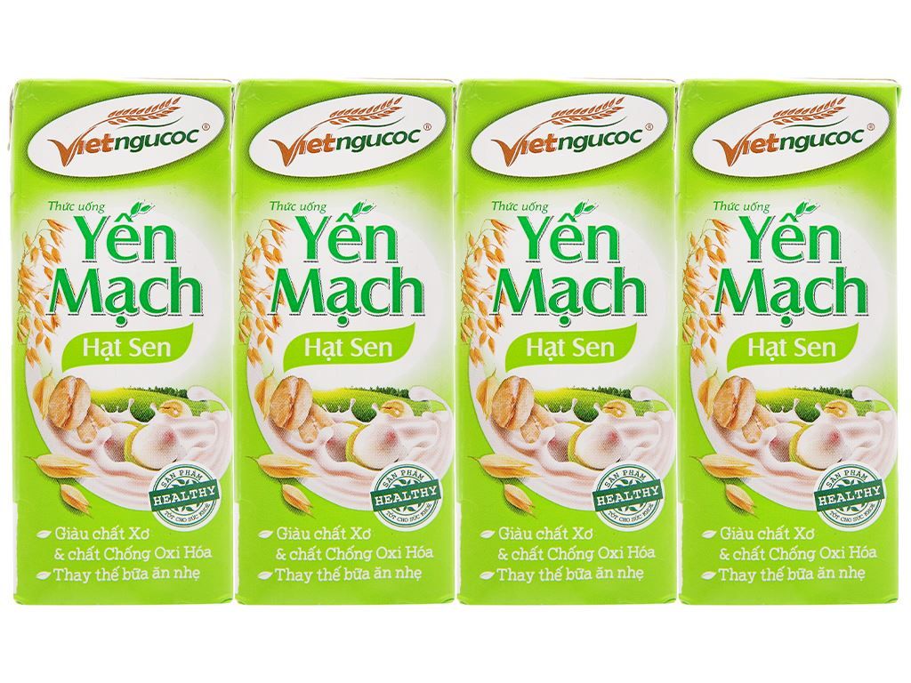  Thức uống Yến mạch hạt sen 180ml ( Lốc 4 hộp ) 