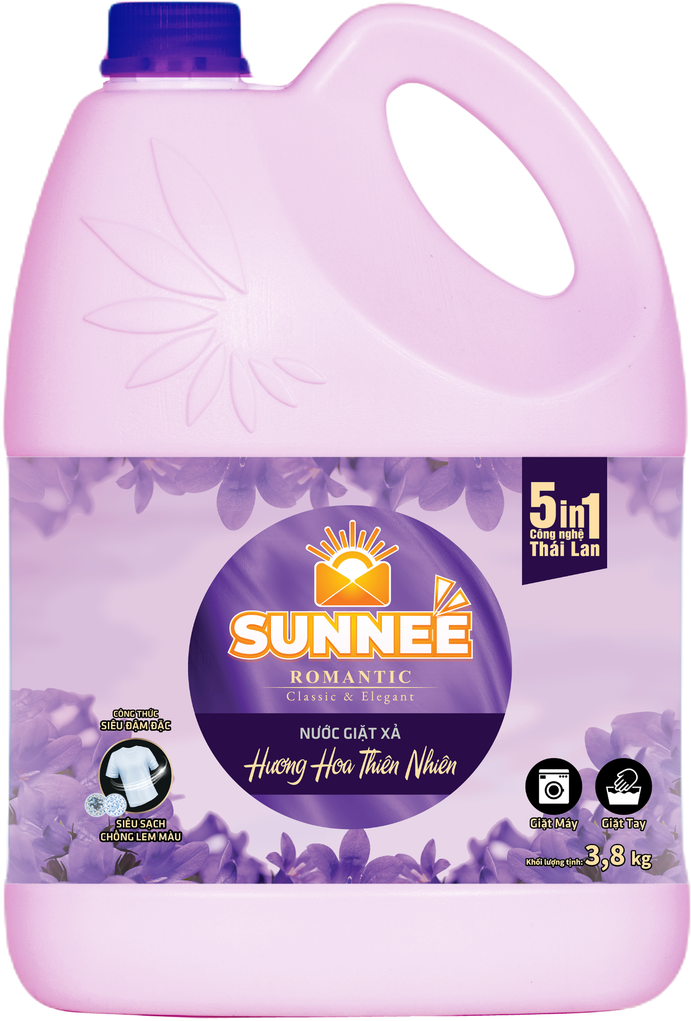  Nước Giặt Xả OFlower Romantic Can 3.8Kg COMBO (3 Can/Thùng) 