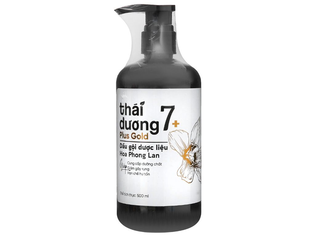 Dầu gội dược liệu Thái Dương 7 Plus Gold (Hộp 01 chai x 500ml, Hoa phong lan) 