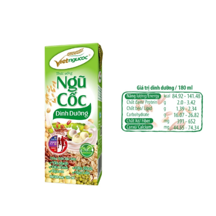  Thức uống ngũ cốc dinh dưỡng hương dừa 180ml 