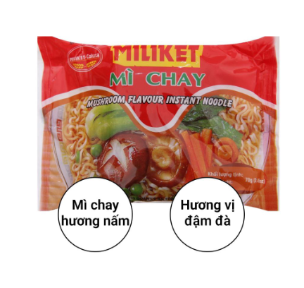  Mì kiếng vị chay 70g x30 