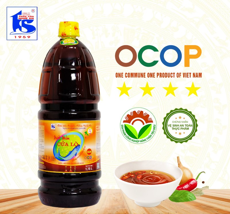  Combo 2: 01 Nước mắm Cửa Lò CL28 chai 1750ml + 01 nước chấm cá cơm Cửa Lò CL22 chai 700ml 