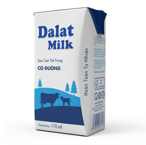  Sữa Dalat milk vị tự nhiên 110ml x 48 