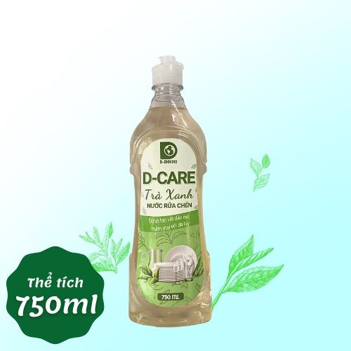  Nước rửa chén D-Care Trà Xanh 15chai x 750ml 