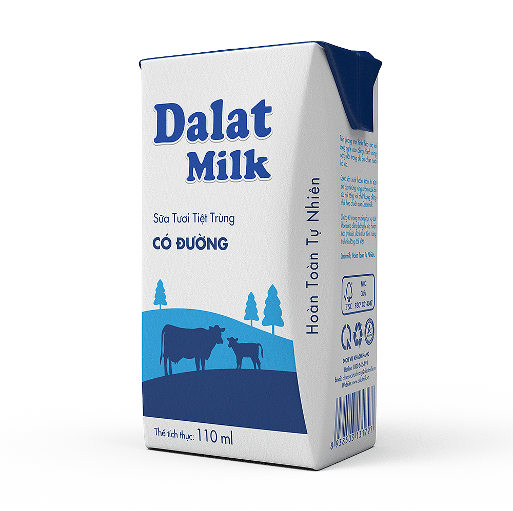  STTT  Có Đường Dalatmilk 110mlx48 