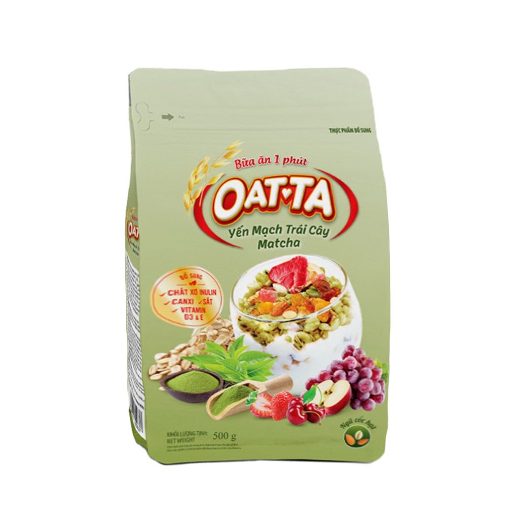  Oatta – Yến mạch trái cây Matcha 500g 