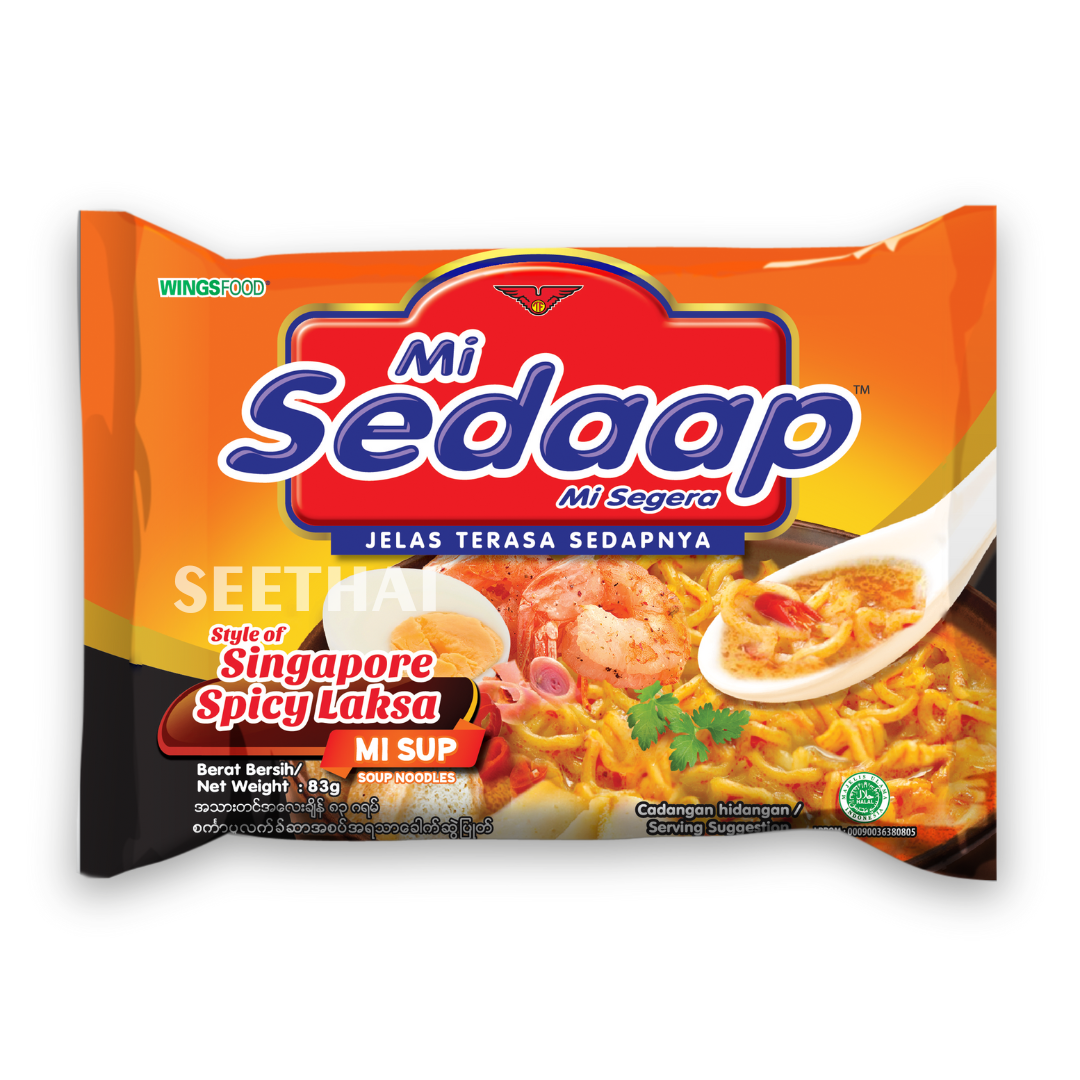  Mì ăn liền sốt cay Laksa Singapore hiệu Sedaap 83g 