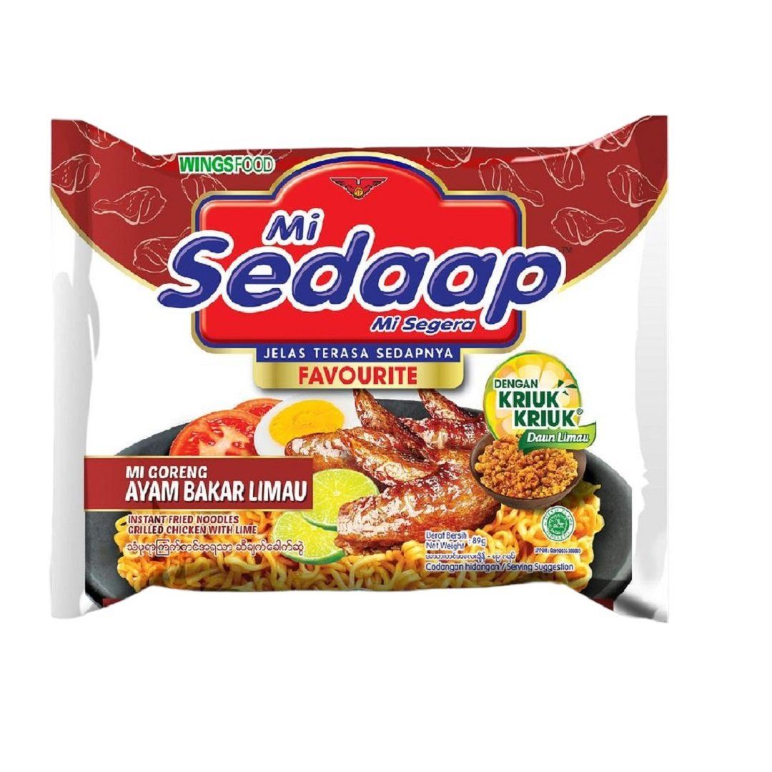  Mì trộn ăn liền vị gà nướng chanh hiệu Sedaap 89g 