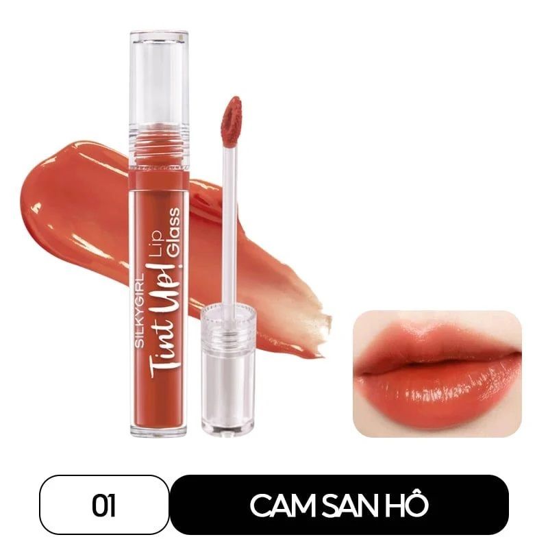 Son bóng có màu Silkygirl tint up! lip glass