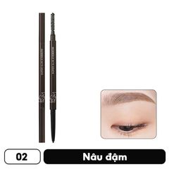 Chì Kẻ Chân Mày Siêu Mảnh, Lâu Trôi B.O.M Super Slim Eyebrow 0.1g