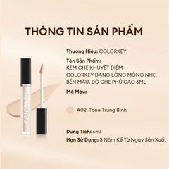 Kem che khuyến điểm Colorkey cover all concealer 6ml