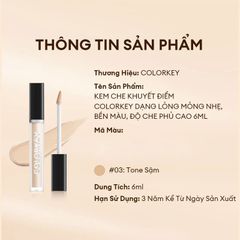 Kem che khuyến điểm Colorkey cover all concealer 6ml