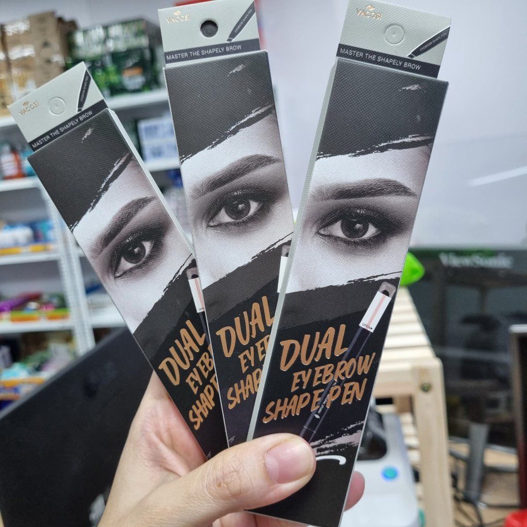 Chì Kẻ Mày Định Hình Đa Năng Vacosi Natural Studio Dual Eyebrow Shape Pen 5ml