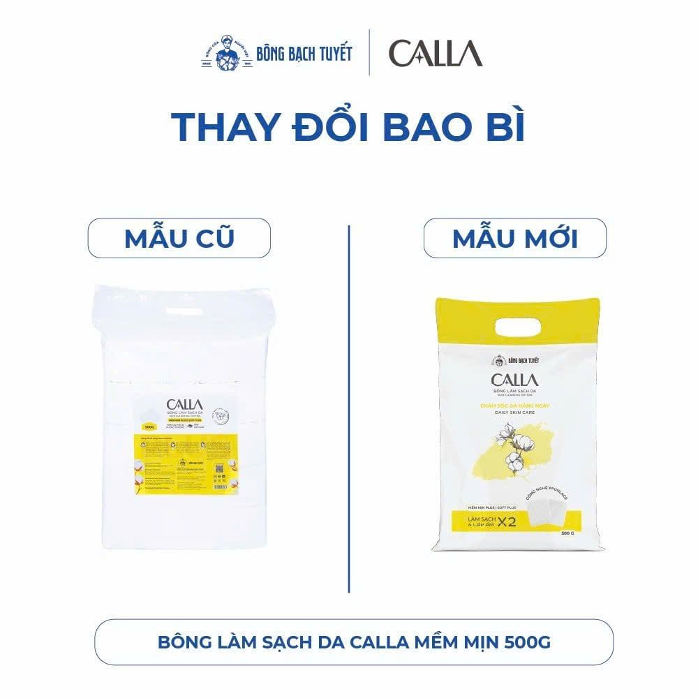 Bông tẩy trang Bông Bạch Tuyết Calla Sạch Sâu và Mềm Mịn