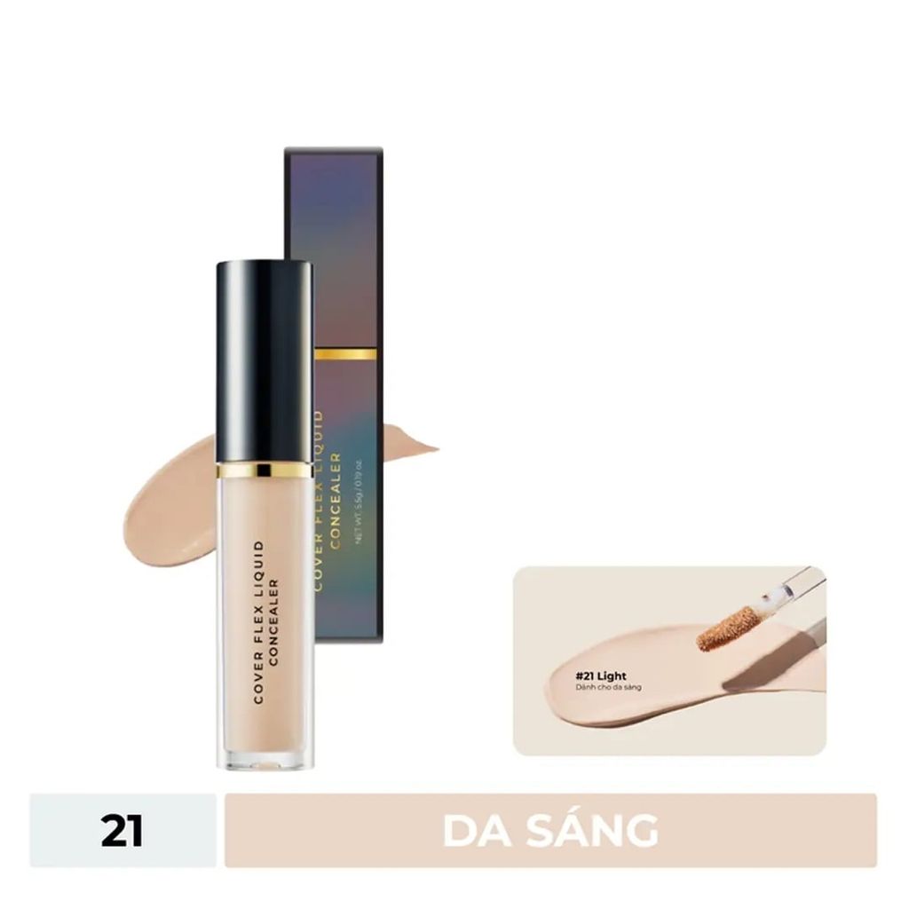 Kem che khuyết điểm Bom cover Flex liquid concealer 5,5g