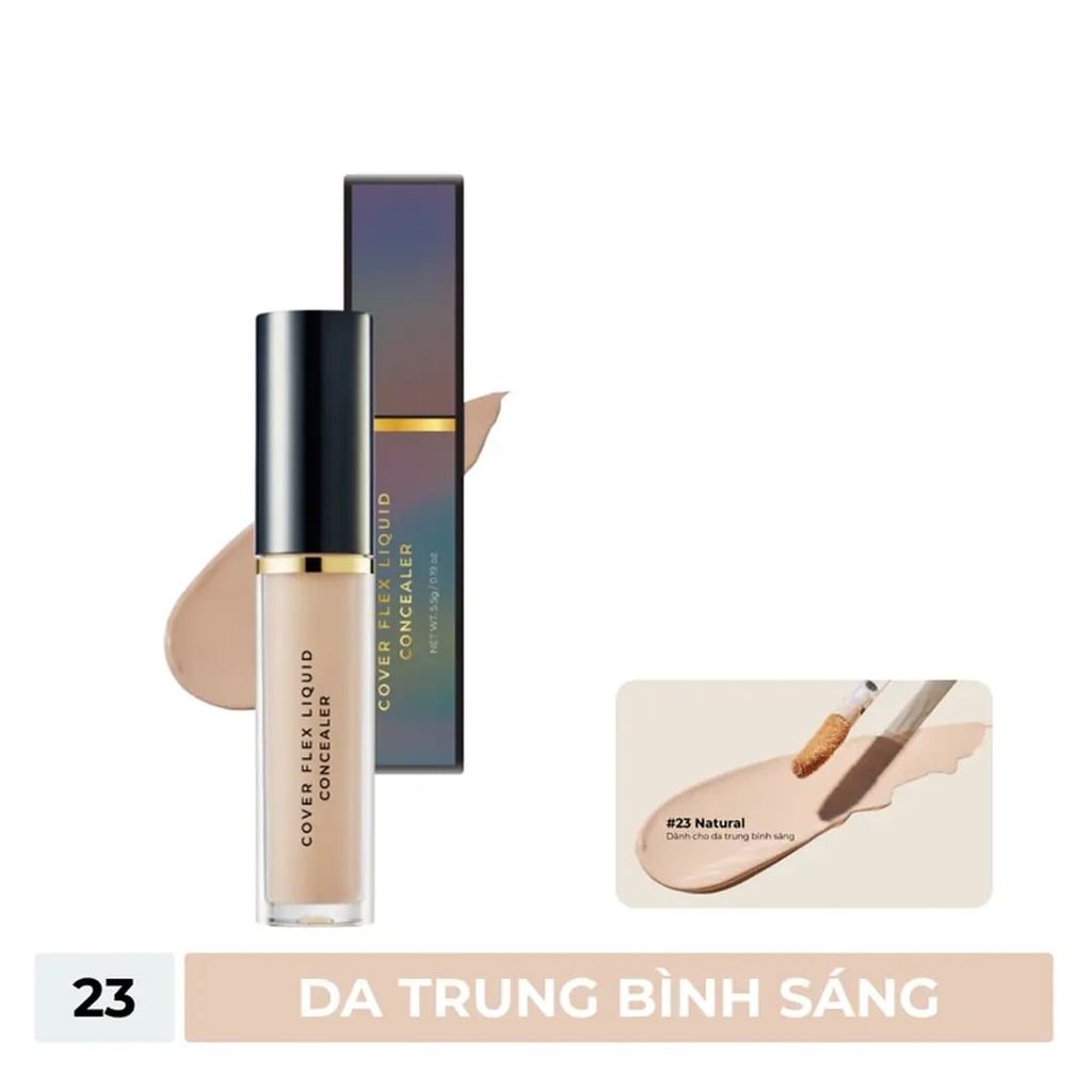 Kem che khuyết điểm Bom cover Flex liquid concealer 5,5g