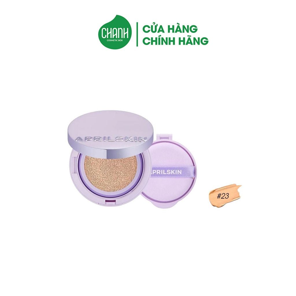 Phấn Nước Cushion Aprilskin Ultra Slim SPF50+ PA+++ Màu Tím 15g