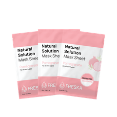Mặt nạ giấy chiết xuất Lựu đỏ Freska Natural Solution Mask Sheet – Pomegranate 25ml