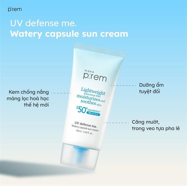 Kem Chống Nắng MAKE PREM UV Defense Me SPF50+ PA++++