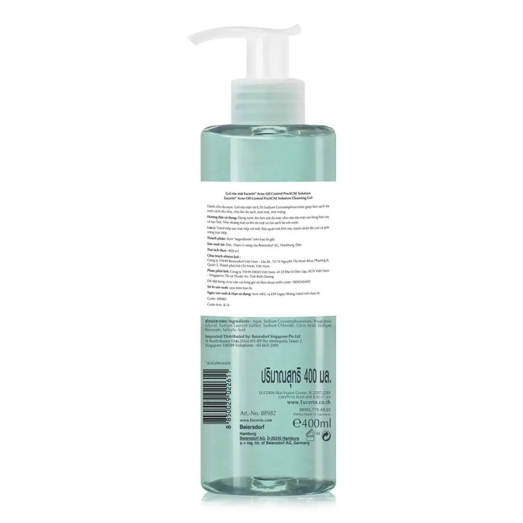Gel Rửa Mặt Cho Da Mụn Eucerin Pro ACNE Cleansing Gel