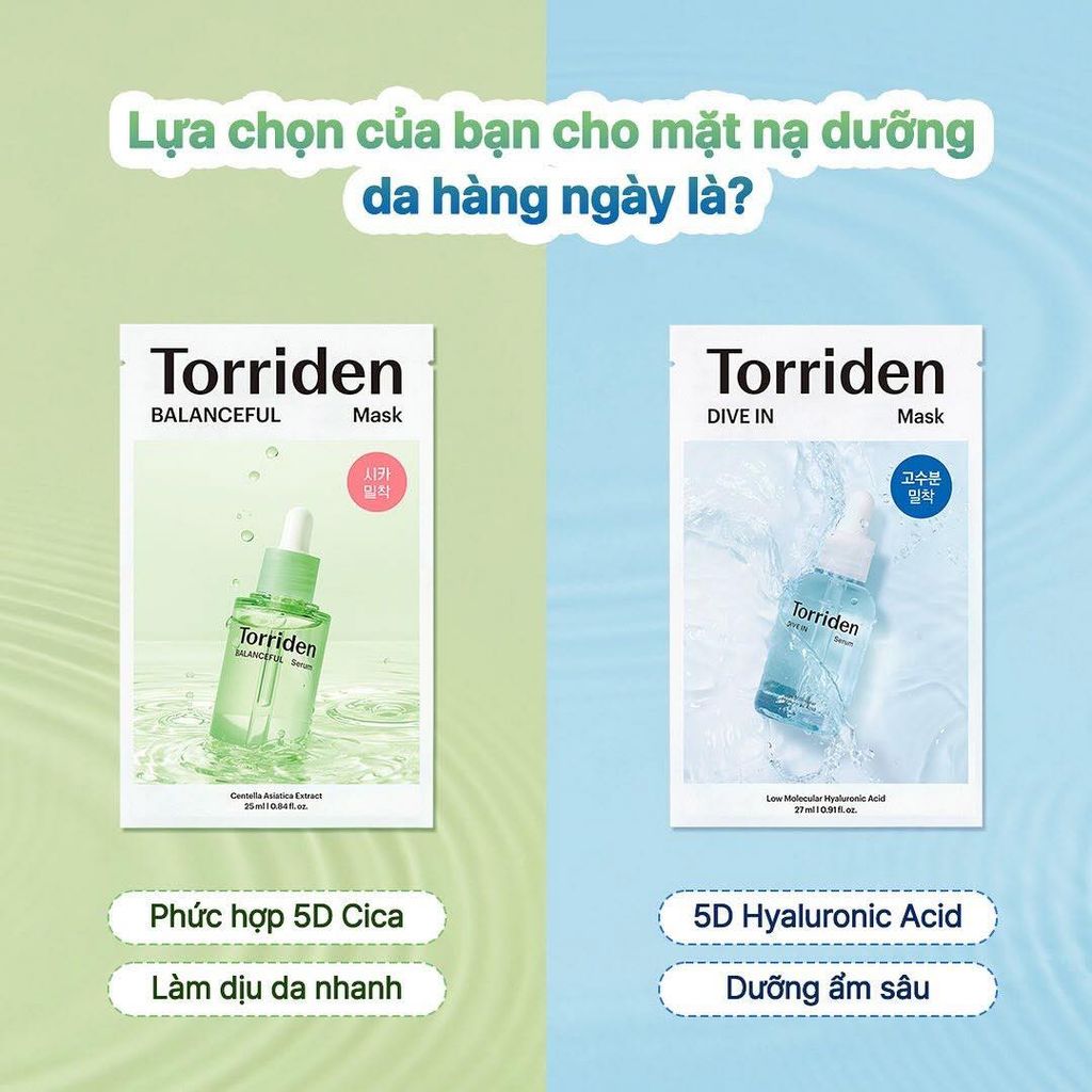 Mặt nạ Torriden dive in low molecular hyaluronic acid mask