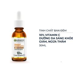 Serum Garnier sáng da mờ thâm ban đêm 10% Vitamin C 30ml