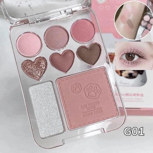 Bảng Phấn Mắt Má 8 Ô Gogo Tales Stick Sweet Heart