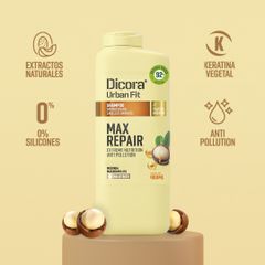 Dầu gội Dicora Urban Fit dành cho tóc hư tổn chiết xuất tinh dầu Macca 400ml