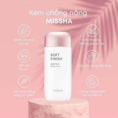 Kem chống nắng Missha soft finish sun milk 70ml