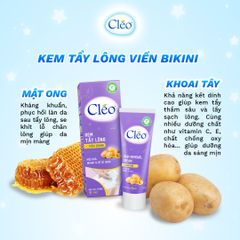 Combo Kem tẩy lông Cleo viền bikini 50g+ tẩy TBC cà phê
