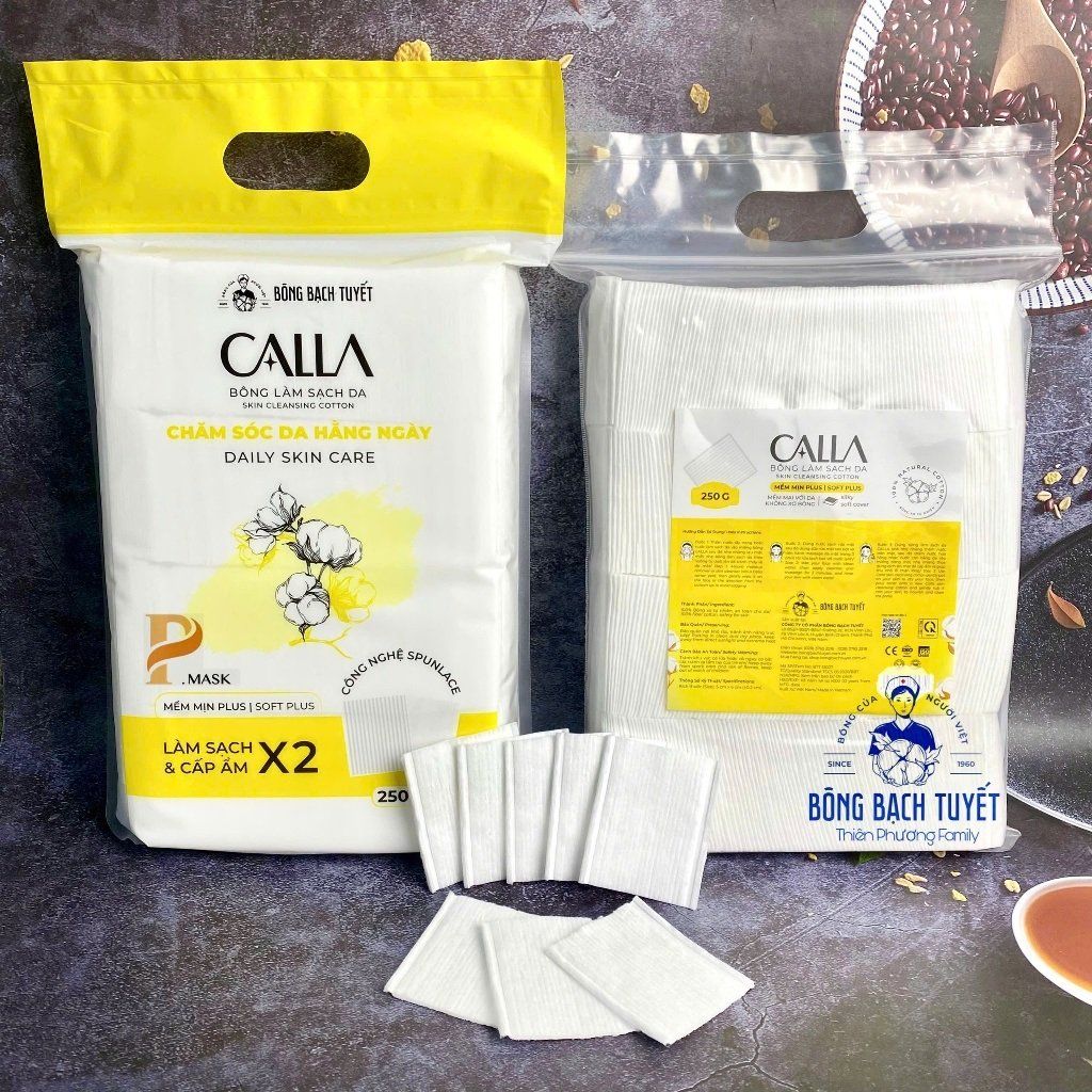 Bông tẩy trang Bông Bạch Tuyết Calla Sạch Sâu và Mềm Mịn