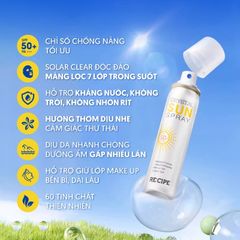 Xịt chống nắng RE:CIPE Crystal Sun Spray max 180ml