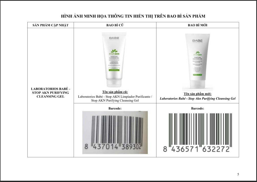 Sữa Rửa Mặt BABE - BABÉ Stop Akn Purifying Cleansing Gel Cho Da Dầu Mụn