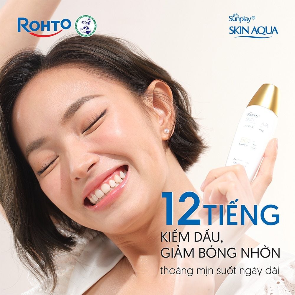 Sữa chống nắng Sunplay Skin Aqua Clear White SPF50+ PA++++ Dưỡng Da Sáng Mịn 55g