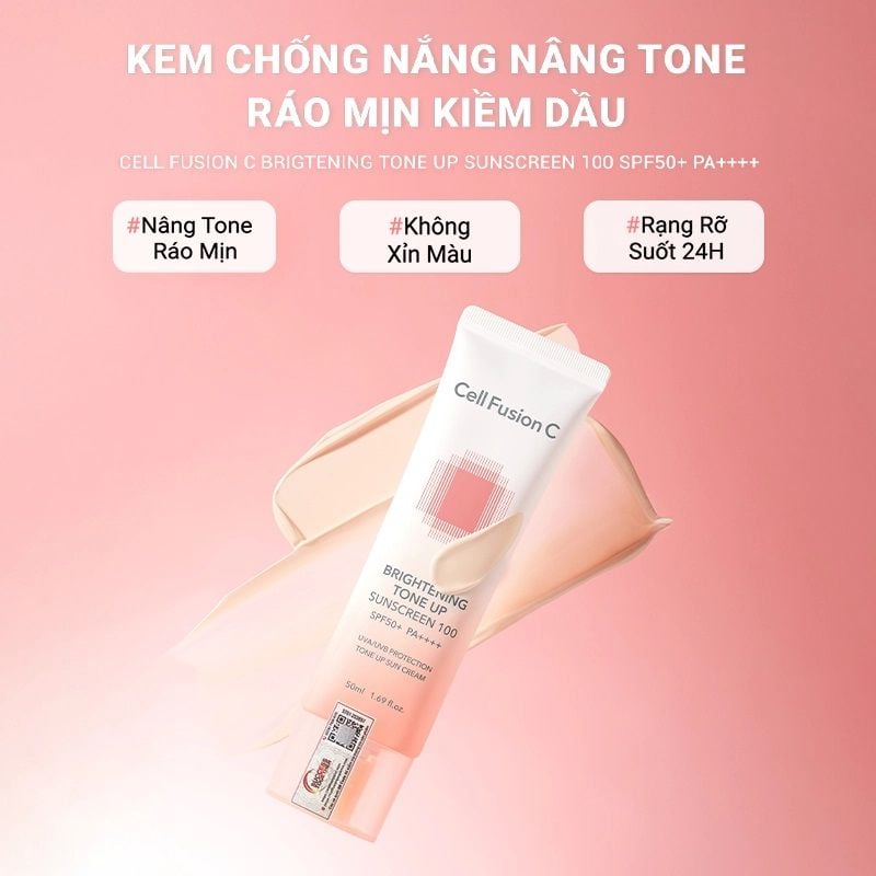 Kem Chống Nắng Nâng Tông Cell Fusion C Brightening Tone Up Sunscreen SPF50+/PA++++