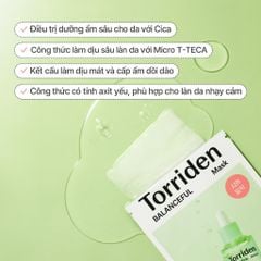 Mặt Nạ giấy Torriden Balanceful Cica xanh lá
