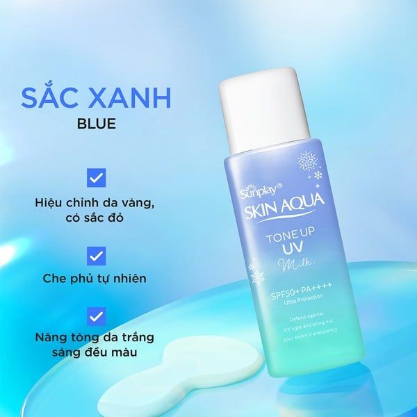 Sữa chống nắng Sunplay Skin Aqua tone up UV Blue 50g
