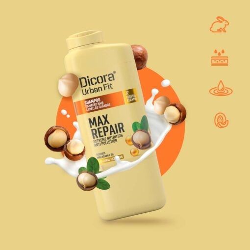 Dầu gội Dicora Urban Fit dành cho tóc hư tổn chiết xuất tinh dầu Macca 400ml