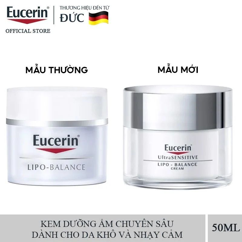 Kem Dưỡng Ẩm Cho Da Khô Và Nhạy Cảm Eucerin Lipo Balance 50ml