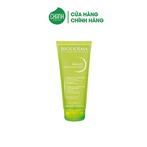 Gel Rửa Mặt Bioderma Sébium Gel Moussant Actif Làm Sạch Sâu, Giảm Mụn 200ml