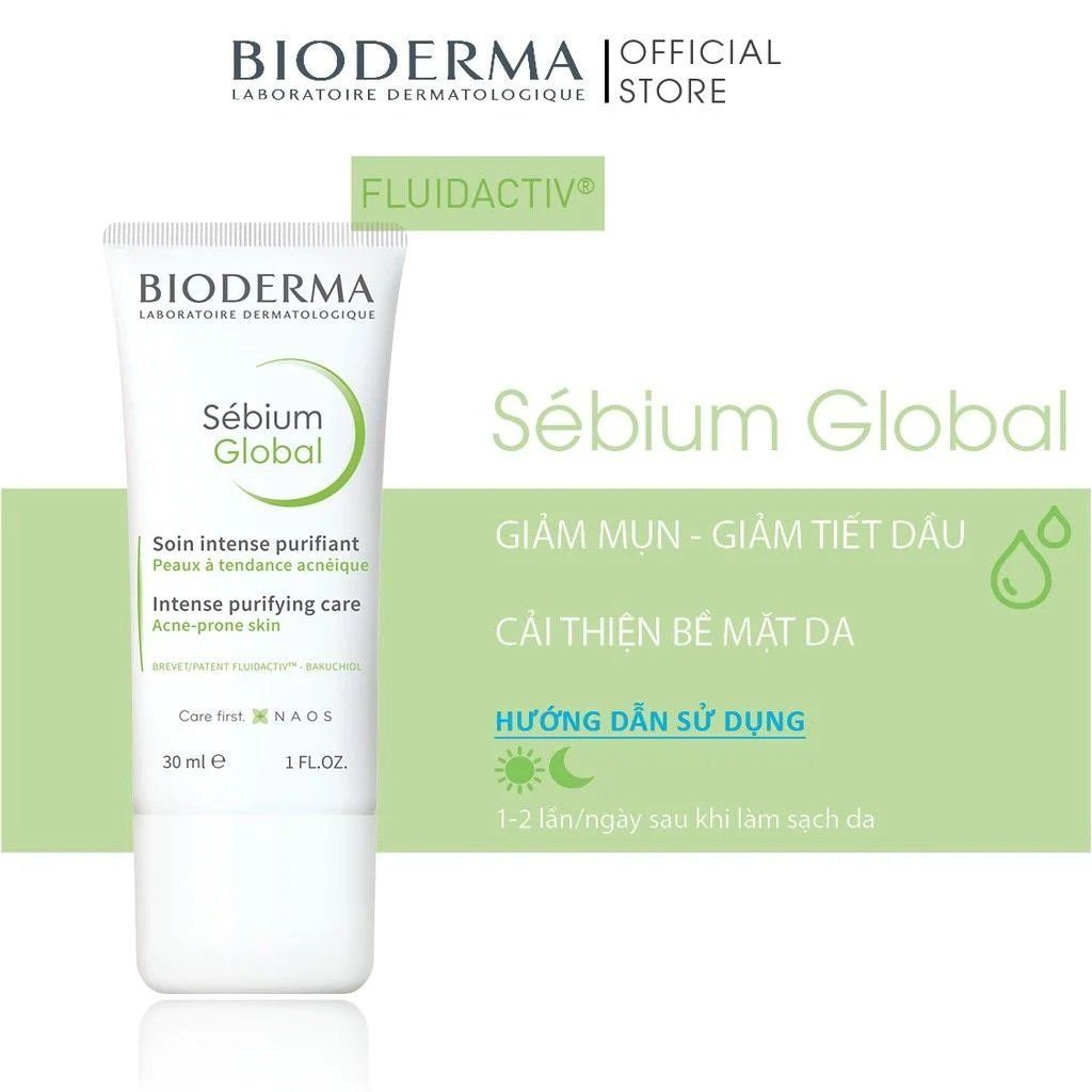 Kem dưỡng ngừa mụn Bioderma Sebium Global 30ml
