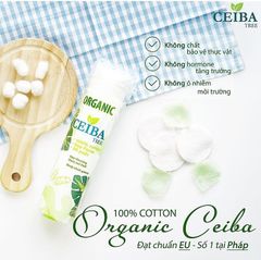 Bông Tẩy Trang Hữu Cơ Ceiba 80 Miếng
