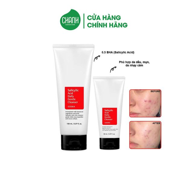 Sữa Rửa Mặt Cosrx Salicylic Acid Daily Gentle Cleanser